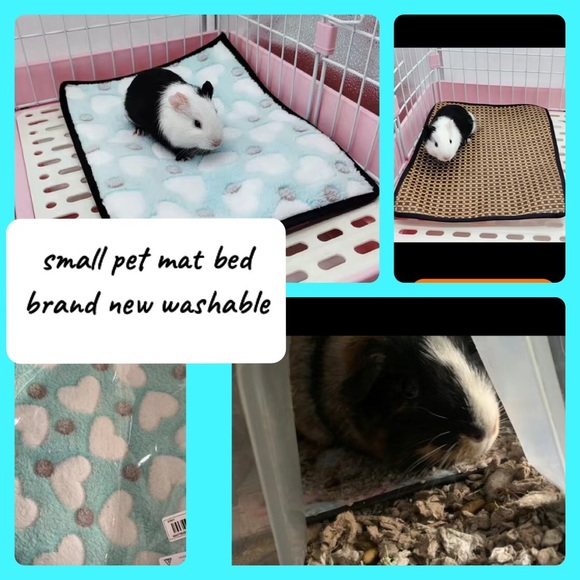 small pet bed blue and white, brand new washable dual use sides - Picture 1 of 4